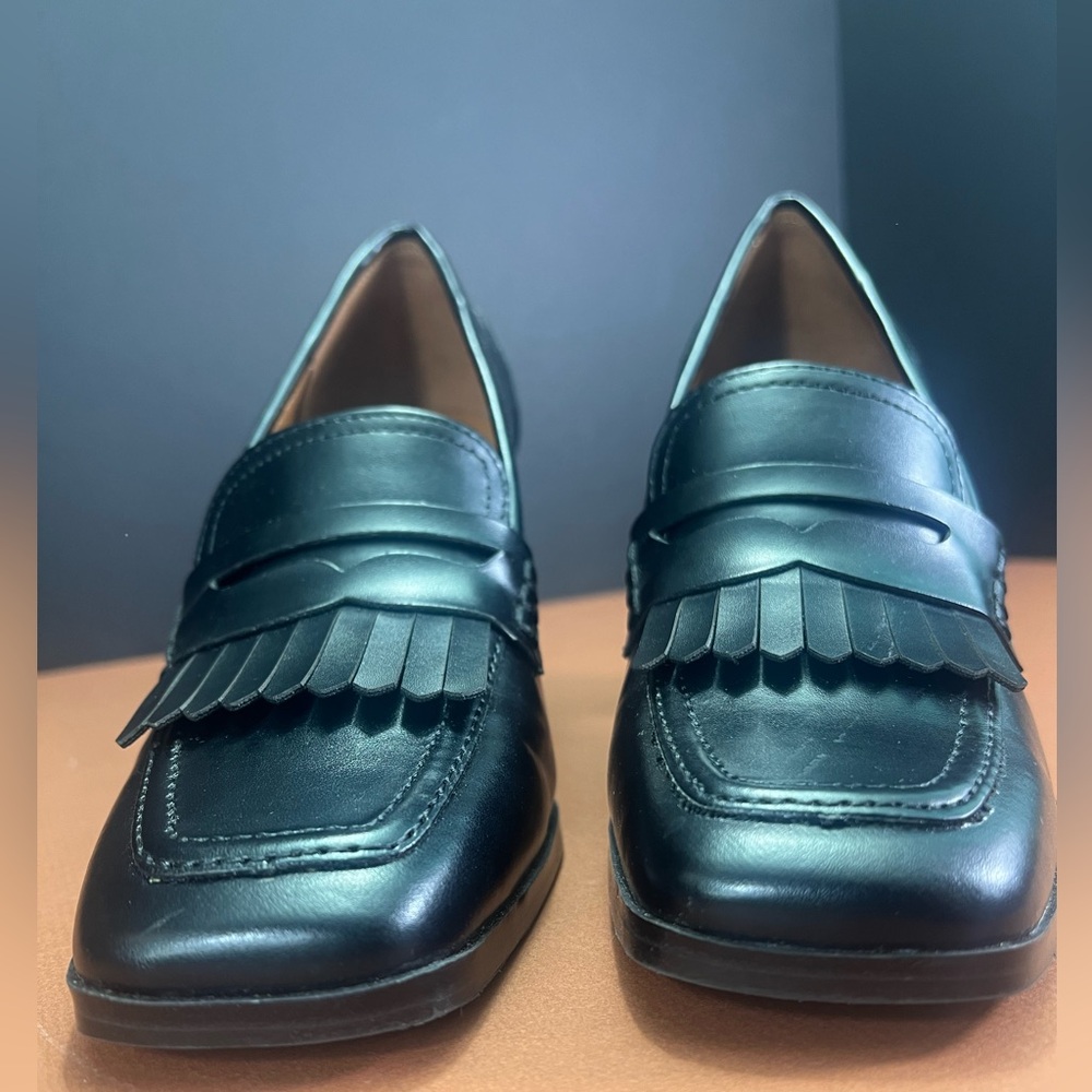 New Marc Fisher Women's Hamish Block Heel Square Toe Dress Loafers Size:7 1/2 - Picture 5 of 15